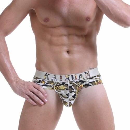 Mens Sexy Ice Silk Cool Brief Underwear Fashion Bikini Briefs Gay Underwear Low Waist Pouch Breathable