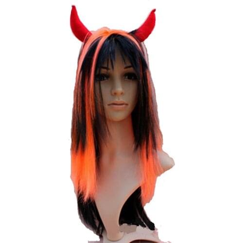 Synthetic Hell Devil cosplays headwear Halloween Demon Anime Costumes Carnival Christmas Purim stage show Nightclub party dress