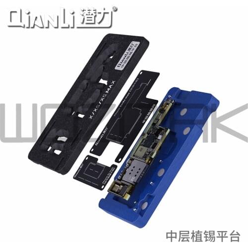 Qianli Middle Layer Board BGA Reballing Stencil Plant Tin Platform for iPhone X XS XSMAX 11Motherboard Repair Reballing Stencil