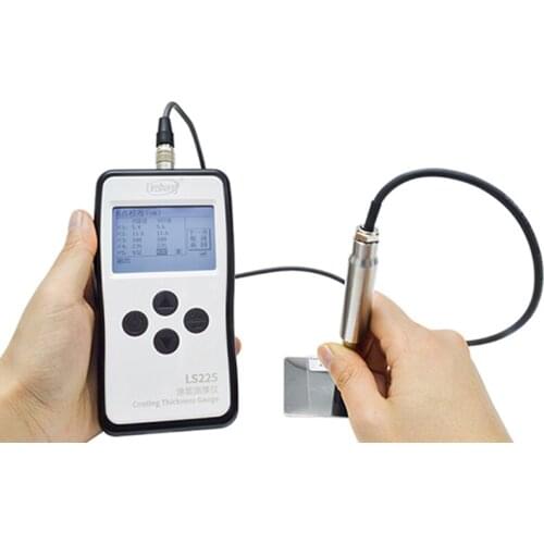 Linshang Plating Thickness Tester Paint Gauge for Screws Bolts Coating Thickness of Electroplated Plating Clad Layer LS225+F500