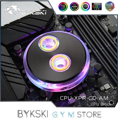 Bykski CPU Water Block For Intel 1150/AMD Ryzen AM2 AM2+ AM3 AM4 FM2 FM1 PC Cooler,5V/3PIN 12V/4PIN CPU-XPR-CD-AM/CPU-XPR-CD