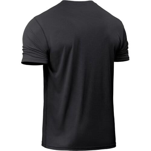 High-elastic Running Shirt Fitness Tight Men\s Quick Dry Compression Short Sleeve T-Shirts Tennis Soccer Gym Tight-fitting Tops