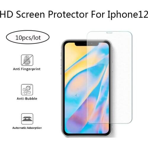 10Pcs 2.5D HD Tempered Glass For iPhone12 Mini 12Pro Max Screen Protector Glass For Phone 12 Series Film