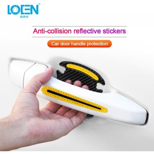 2019 Car Door Handle Reflective Anti-collision Car Door Bowl Reflective Scratch-resistant Stickers Anti-collision Door Sticker