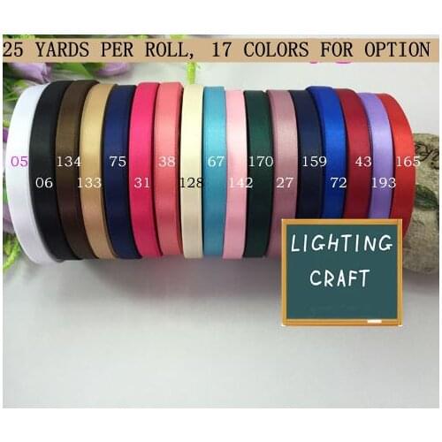 3/8" (10mm) Multi-color Double face Satin Ribbon 100 yards(25yards*4pcs) for hairbows craft and wedding celebration decoration