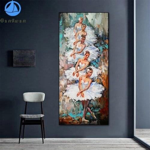 5D round Diamond Embroidery Abstract art, ballet girl Picture Of Diamond Painting Full Square Mosaic Cross Stitch Handmade Gift