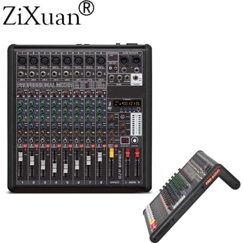 8 Channel Professional Stereo Mixer Live USB Studio Audio Sound Console Anchor Device Vocal Effect Processor
