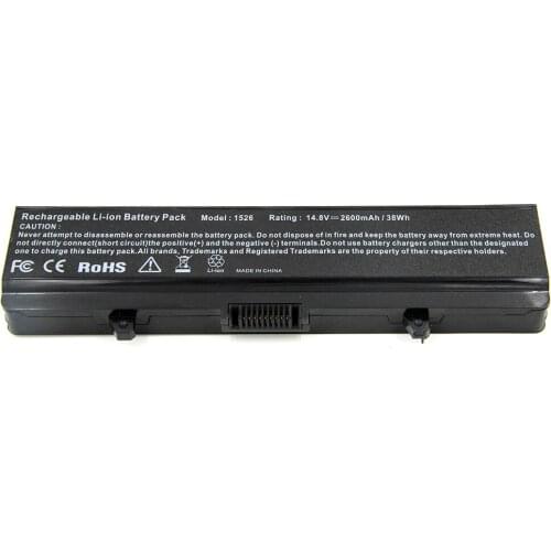 2200mAh for Dell laptop battery 1526 Inspiron 1525 1545 1546 170 C601H D608H GP952 GW240 GW252 HP297RN873 RU586 XR693