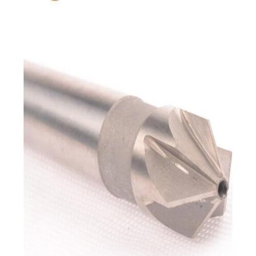 Free shipping of 1PC HSS6542 made taper shank multi-edged HSS chamfer cutter 60/90 degree 14-25mm for steel metal plate drilling