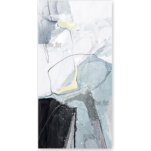 Free Shipping New Modern Abstract Colorful Wall Painting Hand Painted On Canvas Wall Picture For Living Room Home Decor Unframed