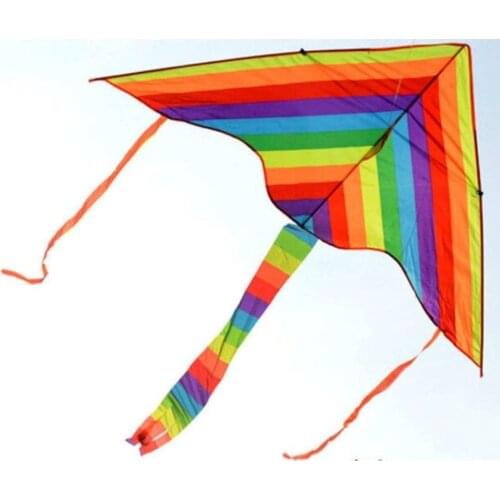 Free Shipping High Quality Rainbow Kite Large Delta For Adults Nylon Toys Fly Reel Weifang Factory Eagle Bird New