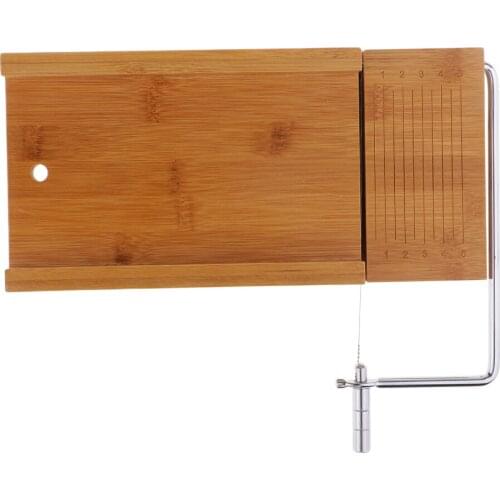 Wooden Stainless Steel Soap Cutter Candle Cakes Chocolates Cutting Tool with Wire Cutter for Christmas Wedding Soap Making