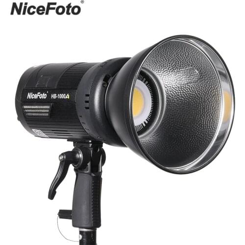 NiceFoto HB-1000A 3200K-6500K Bi-color LED Video Light 100W Fill Light with Bowens Mount for Studio Photography Video Recording