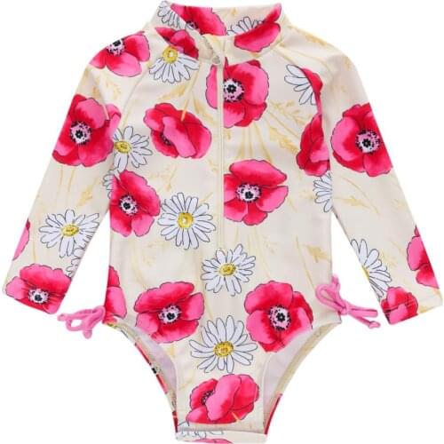 Honeyzone Toddler Swimwear Mayo De Bain Fille Pink Flora Cute Bimba Y Lola Bag Playa Bebe One Piece Piscina Infantil Bikini