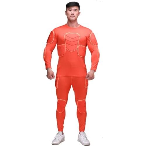 Goalkeeper jerseys shirt jacket soccer sets rugby football suit pants shorts knee pads elbow thicken protector sports safety kit