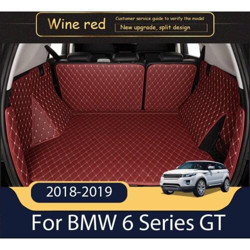 Leather Car Trunk Mat For BMW 6 Series GT 2018-2019 Cargo Liner Accessories Interior Boot
