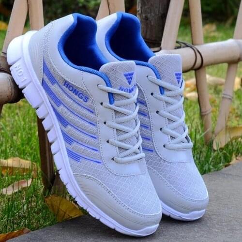 Lace-up sneakers men shoes 2021 light mesh breathable casual shoes men sneakers tenis masculino adulto plus size