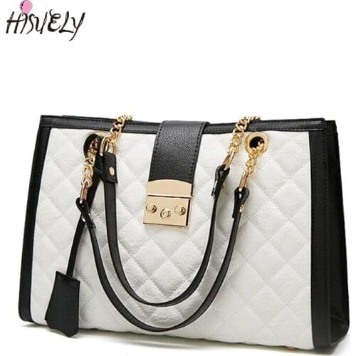 HISUELY Hot Sale New Women PU Leather Handbags Tassel Fashion Designer Black Vintage Shoulder Bag Women Messenger Bag Large Tote