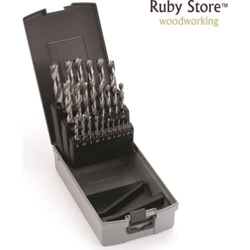 25PCS Metric High Carbon Steel Wood Twist Drill Set, Include 1mm to 13mm in 0.5mm Increments