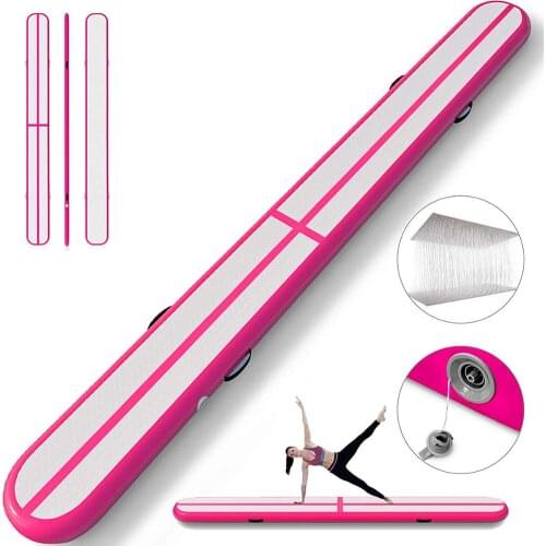 Pink Color Inflatable Air Beam For Training 300x40x20cm Air Balance Beam Top Quality Folding Mat Gymnastics Mini Size Air Mat