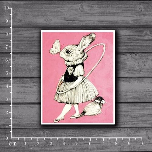 Elegant princess rabbit Scrapbooking Stationery Graffiti Sticker Decor For Ablum Scrapbookin Laptop Notebook Sticker[Single]