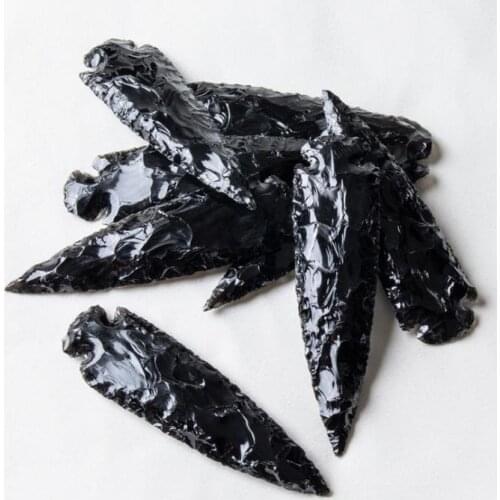 6cm natural obsidian arrowhead 1pc