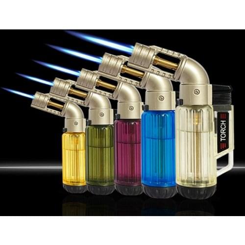 NEW Mini Butane Jet Torch Cigarette Windproof Lighters camping BBQ Survival Unusual lighter Gadgets For Men