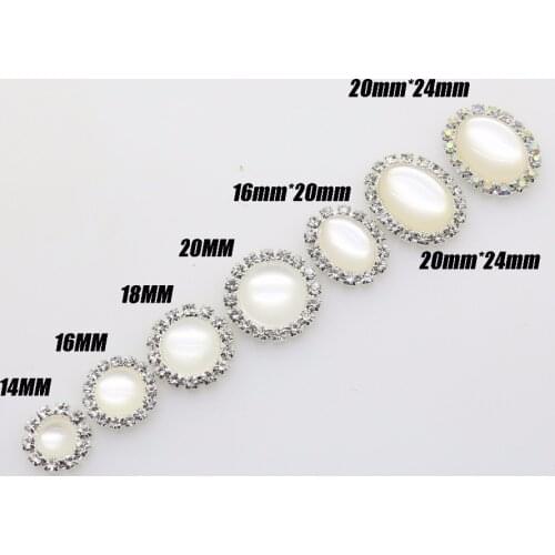 NEW 10Pc A variety of sizes Transparent Cat Eye Button Rhinestone button metal 2018 DIY Wedding Decorat Sewing Children clothing