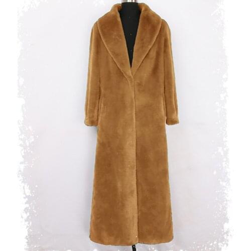 "Faux Fur Coat Fur Coat Plush Jacket Coats Woman Winter 2021 Black Womens Winter Coats 2021 Elegant Overcoat Female Women Jacke