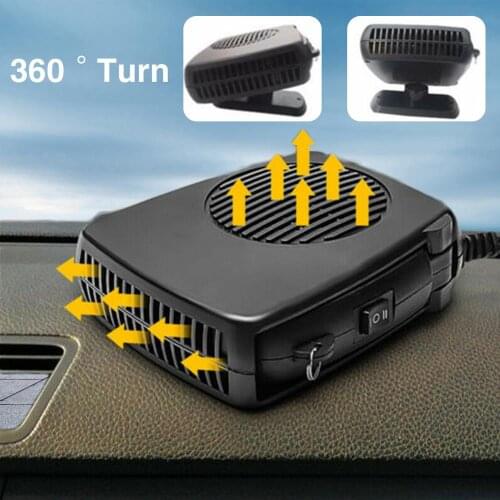 Portable 12V/24V 200W 2 in 1 Car Ceramic Heater Cooler Dryer Fan Heating Defroster Demister