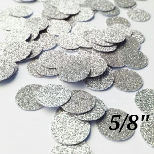 Silver Circle Glitter Confetti scatter wedding birthday bridal baby shower Table decor Table decor scrapbook Confettis