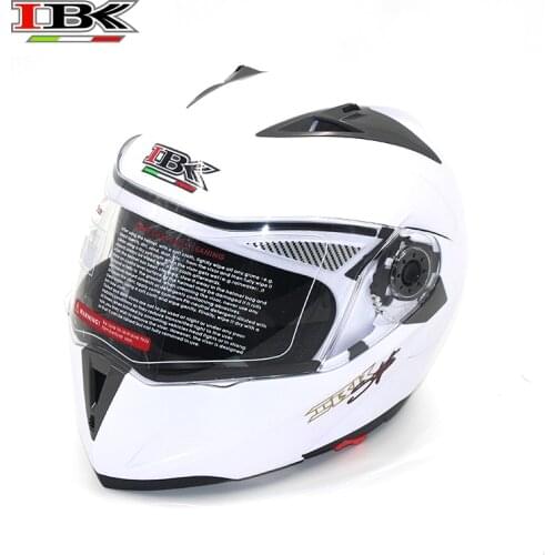 IBK White Style Helmet for Motorcycle Electric Bicycle Full Face Casco Casque Dual Lens Men/Women Helmet IBK-105