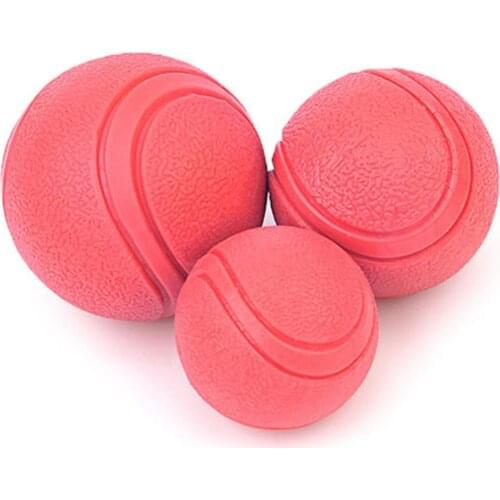 Solid Rubber Pet Dog Ball Training Teeth Chewing Bitting Elastic durable Portable Pet Toys 4.3cm 5.8cm