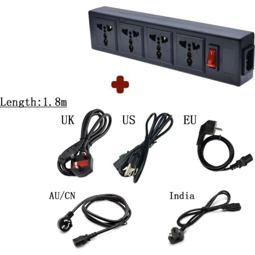 Extension Power Socket Four Ways Charge with control switch 1.5m1.8m For Smart Phone Rewireable Power Strip