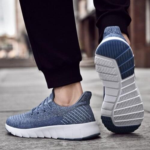Leisure black hombre sale Mens comfortable zapatos slip Men shoes Casual knitting Fashion sport for causal athletic walking man