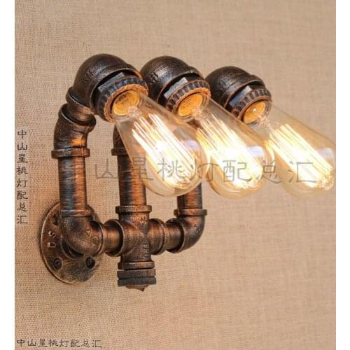 Vintage Single Head Iron Painted Vintage Wall Lamp E27 Lamp Holder 110-240V Coffee House/Dining Hall/Foyer/Shop Indoor