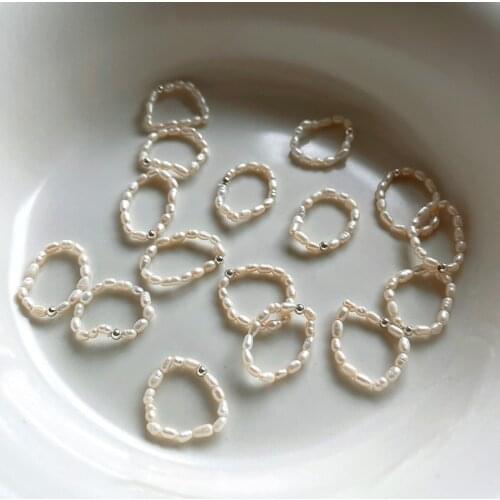 Sterling Silver 925 Baroque Freshwater Pearl Ring Gift For Women Minimalist Designer Personalized 2021 Trend Accessories Jewelry