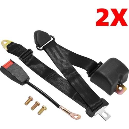 3 Point Retractable AUTO Car Truck Bus Universal Black Van Auto-locking Seat Lap Adjustable Belt Auto Car Safety Accessories