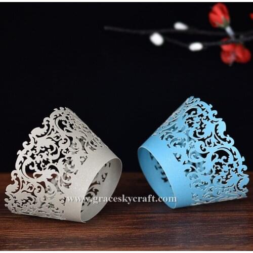 50pcs/lot free shipping Laser Cut hollow Vine Lace wedding Cupcakes Wrappers liners Baking Cake holders Party Cupcakes accessory