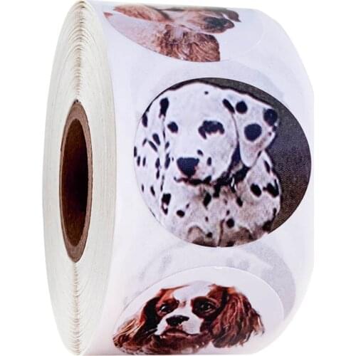 Dog Stickers 500pcs/roll Creative Animals Cute Stickers 1inch Labels Reward Sticker for School Teacher Kids Toys Sticker