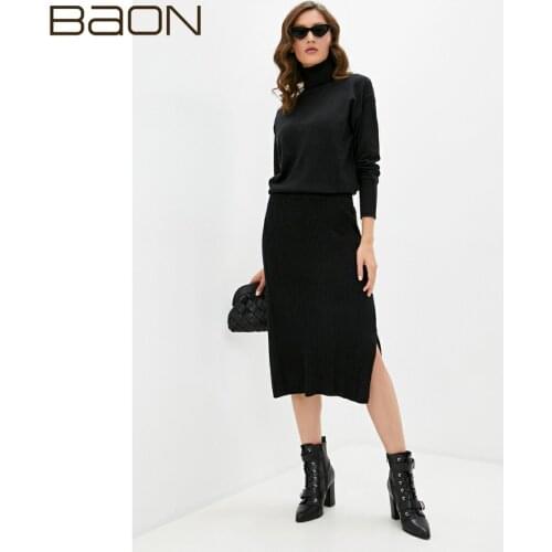 Женские трикотажные юбки BAON China At AliExpress