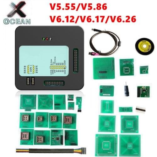 XPROG V5.55 V5.86 V6.12 V6.17 V6.26 Black Metal Box Better XPROG M 5.55 6.12 6.17 ECU Programming Interface Xprog-M ATMEGA64A