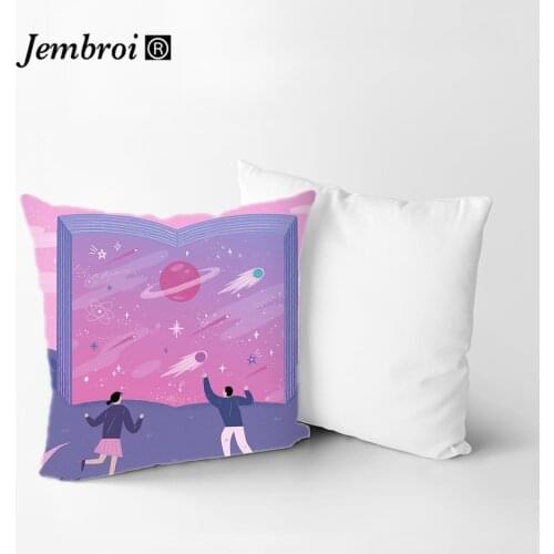 Cartoon Starry Sky Decorative Pillow Case Blue Purple Covers for Cushions Living Room Decoration Romantic Valentines Day Gift
