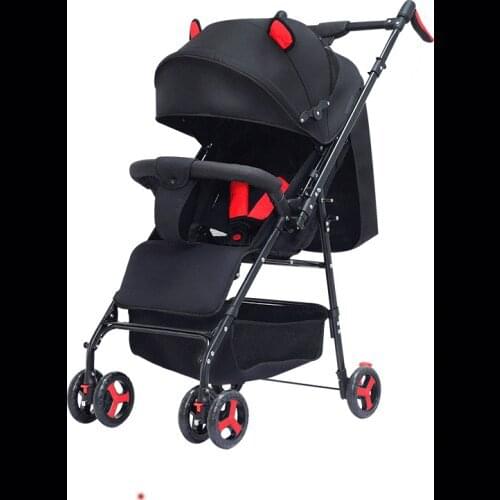 Baby Stroller High Landscape Children Pram Fashion Carriage Baby Bassinet Puchair Newborn Cart Two Way Trolly for Car