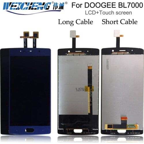 WEICHENG Black/Blue For DOOGEE BL7000 LCD Display+Touch Screen Digitizer Assembly tested New Digitizer for BL7000 lcd+Tools