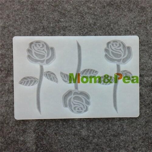 Mom&Pea CX012 High Quality Rose Shaped Silicone Mold Chocolate Mold Cake Decoration