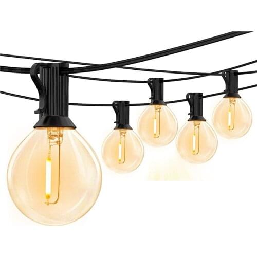 25Ft G40 LED Bulb Globe Fairy String Light 25 LED E12 Base for Patio Garden Backyard Christmas Party Wedding Garland Light