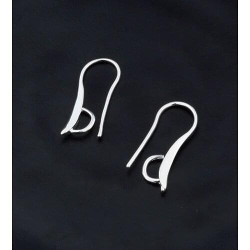 20pcs 9*22mm 925 Sterling Silver Jewelry DIY Accessories 925 Silver Hook For Necklace Findings & Components PJ022