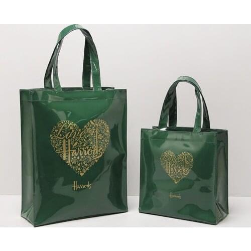 Fashion PVC Reusable Shopping Bag Womens Bag Eco Friendly London Shopper Bag Large Capacity Waterproof Handbag Shoulder Bag