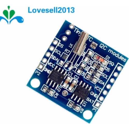 2 pcs IIC/I2C RTC DS1307 AT24C32 Real Time Clock Module for Arduino 51 AVR ARM PIC 2.9*2.6cm